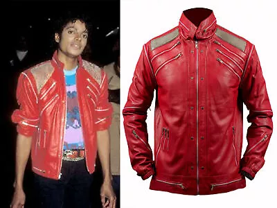 Buy  MJ Beat It  Michael Jackson Beat It Real Leather Jacket With Real Metal Mesh • 89.99£