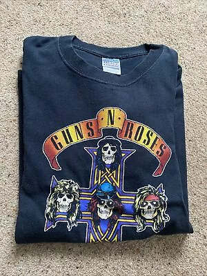 Buy Guns & Roses 'Appetite For Destruction' Black Rock Band T-Shirt  Size L • 16£