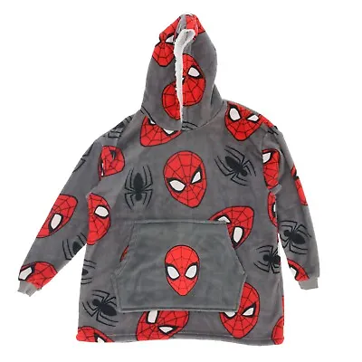 Buy Boys Kids Childrens SPIDERMAN Spider-Man Coral Fleece Hoodie Hoody Age 6-10 NEW • 15.99£