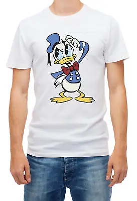 Buy Surprised Donald Duck Short Sleeve White Men's T Shirt K830 • 9.69£