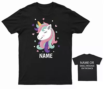 Buy Unicorn Custom Name T-Shirt Personalised Gift Custom Name Message Birthday • 12.95£