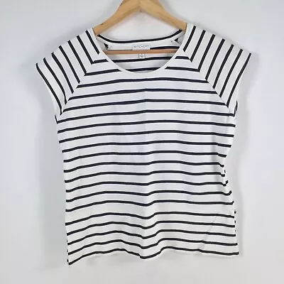 Buy Witchery Womens T Shirt Size S White Black Striped Short Sleeve Viscose 079233 • 13.71£