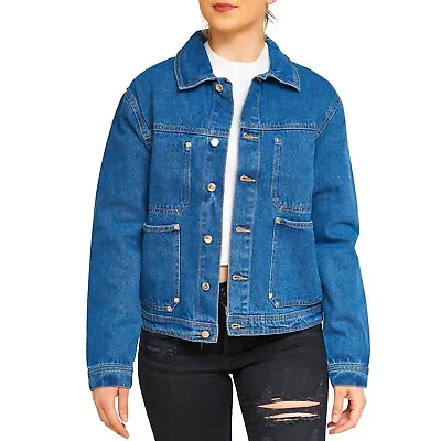 Buy Women Denim Jacket Regular Fit Ladies Casual Jeans Jacket Coat Top Heavy Wash • 12.99£