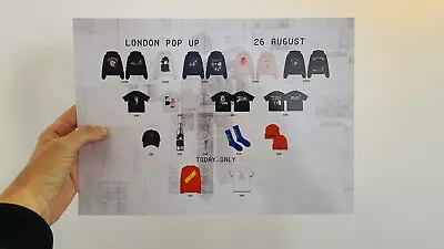 Buy BILLIE EILISH Pop Up Shop London T-Shirt Hoody Merchandise Menu Card Dated 26/8 • 29.99£