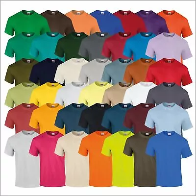 Buy Mens Plain T-Shirt / Gildan Ultra Cotton Tee Adult T-Shirt G2000 52 COLOURS • 7.99£