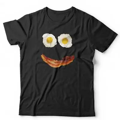 Buy Bacon Egg Smile Unisex TShirt Large Fit 3-5XL Funny Food Breakfast Foodie Retro • 15.99£