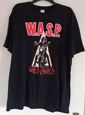 Buy W.A.S.P. - WILD CHILD Front Print T-Shirt - Black - XX-Large - New Without Tags • 14.99£