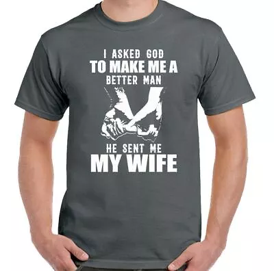 Buy Wedding Anniversary T-SHIRT, Marriage Married Wife Valentine's Day Husband God • 10.94£