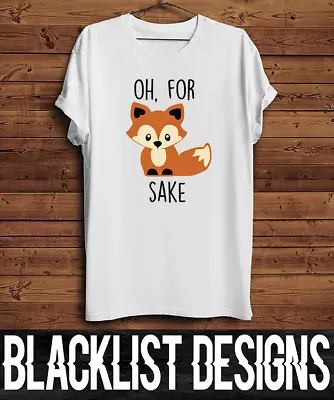 Buy For Fox Sake T Shirt | Custom | White | Unisex | Hipster | New  • 14.99£