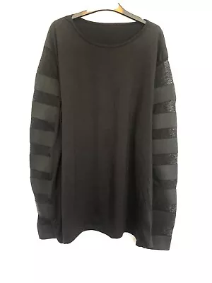 Buy Men’s Black Full Sleeve Top Size L With Strips On Sleeve • 11.99£