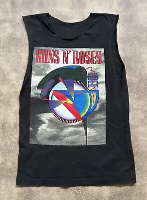 Buy Vintage Guns N Roses Tour T Shirt 1992 Coma 90s Sleeveless Distressed  • 39.99£