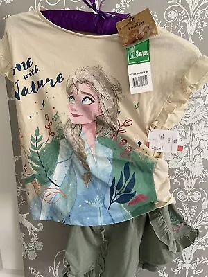 Buy Age 8 Girls Frozen Elsa T-shirt Summer Shorts Outfit Tracksuit Pyjama Set` • 12.99£