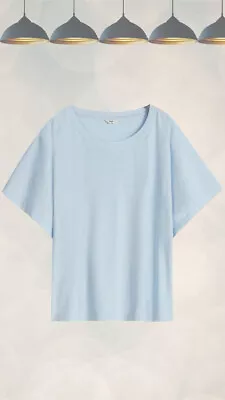 Buy Ex Hush Women’s Short Sleeve Annie Seam Detail Tee In Soft Blue • 14.99£