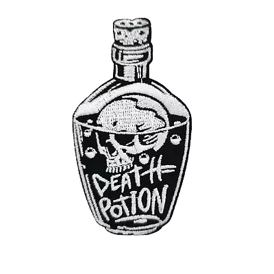 Buy Death Potion Iron On Patch Embroidered Motif Badge Sew Punk Rock 7.4 X 4 Cm P646 • 4.01£