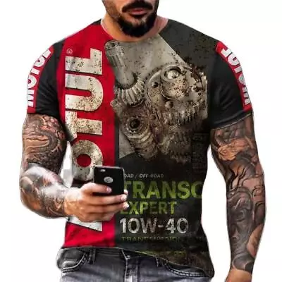 Buy 2023 New Stp Men's T-shirt Vintage 3d Printed Tshirt Contrast Color Personality • 12.67£