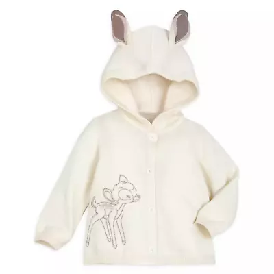 Buy NWT Disney Baby Bambi Hooded Sweater For Baby 9-12 Months • 28.26£