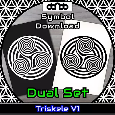 Buy Triskele V1 Dual Set - Symbol - SVG PNG JPG PDF PSD AI EPS [2D Download] • 1.81£