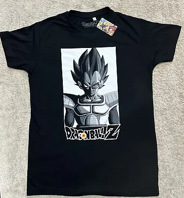 Buy Dragon Ball Z Vegeta Medium M Black Short Sleeve T-shirt NEW Super Saiyan Goku • 10.49£
