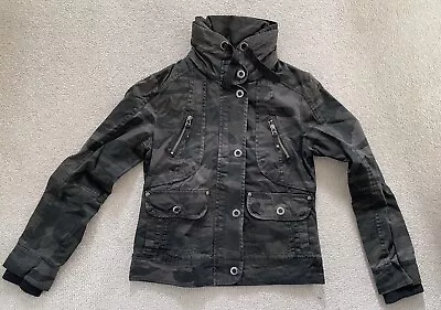 Buy Next Green & Black Camouflage Jacket With Hood - Size 8 - GREAT CONDITION • 20£