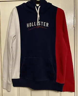Buy Men’s Graphic Hollister Hoodie Small Navy Red White Good Condition • 15£