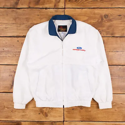 Buy Vintage California Imperial Workwear Jacket M 80s Ford Cars USA Made White Zip • 34.98£