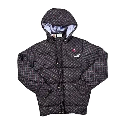 Buy ADIDAS 00's Y2K Emo Patterned Padded Puffer Hooded Jacket Women's XS/Small • 25£