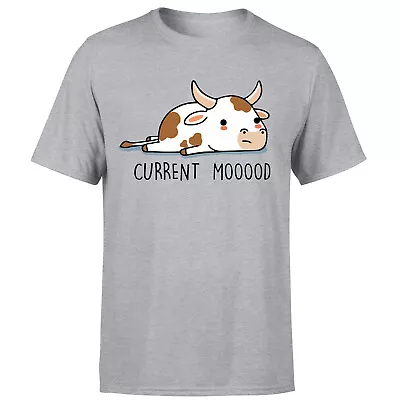 Buy Lazy Cow Current Mode Unisex T Shirt Funny Cute Animal Cartoon Tee Top • 9.99£