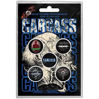 Buy CARCASS Necro Head: Button Pin Badges 5-BADGE PACK Official Licensed Merch • 5.99£