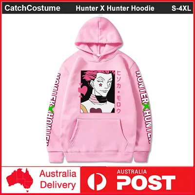 Buy Anime Hunter X Hunter Hisoka Hoodie Sweatshirt Sweater Pullover Jacket Coat Pink • 20.01£