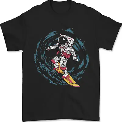Buy Black Hole Surfer Astronaut Space Surfing Mens T-Shirt 100% Cotton • 8.49£