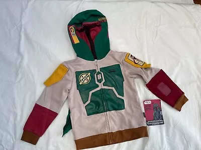 Buy Star Wars Disney Store Boba Fett Bounty Hunter Hoodie Jacket Children - Size 5/6 • 22.99£