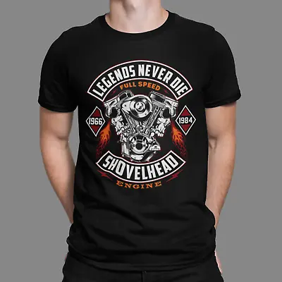 Buy Men's Shovelhead Legend T-shirt Retro Printed Funny Car Style Design • 10.95£