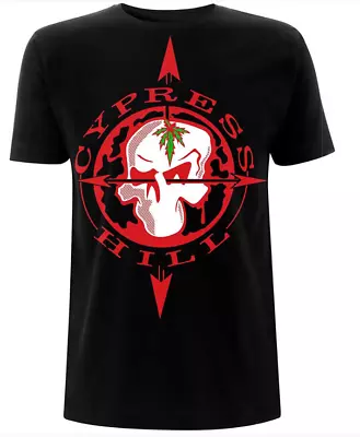 Buy Cypress Hill Unisex T-shirt Skull Compass Official Merch New Black Red Size Xl • 17.89£