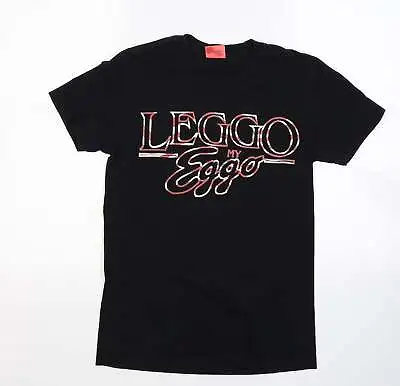 Buy Kellogg's Womens Black Cotton Basic T-Shirt Size S Crew Neck - Leggo My Eggo • 3.50£