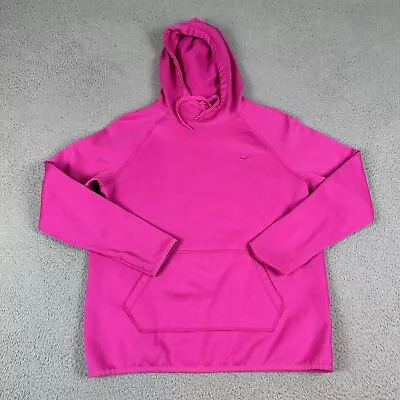 Buy Nike Therma-Fit Hoodie Women's Medium Pink 100% Polyester Pockets Raglan Sleeve • 26.51£