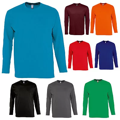 Buy SOL'S MONARCH MEN'S LONG SLEEVE T-SHIRT 11420 Small To 5XL • 9.29£