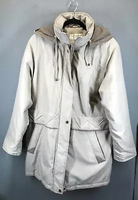 Buy Compliments Outerwear Women's Jacket Hood Beige Size 12 • 8.99£
