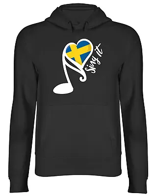 Buy Sweden Song Contest Hoodie Mens Womens Music Singing Top Gift • 17.99£