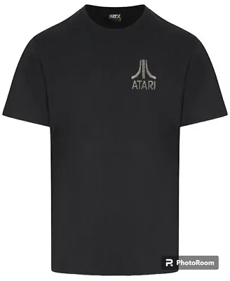 Buy Atari Embroidered Black T Shirt. Retro Game Logo • 18£