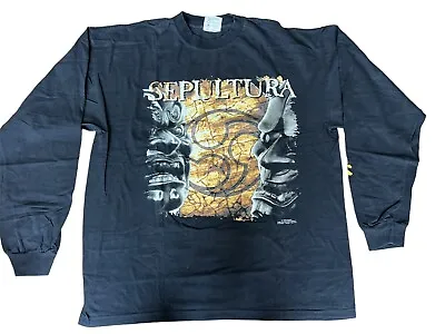 Buy Vintage Sepultura Shirt Extra Large ‘Against’ Long Sleeve Thrash Metal 90s EUC • 236.02£