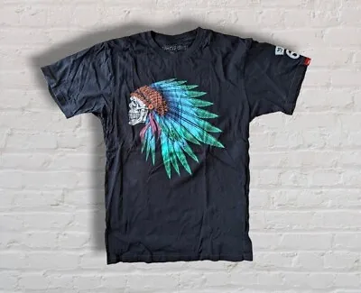 Buy Vans Native American Skull Graphic Black T-shirt Size Small (fits Smaller) • 9.99£