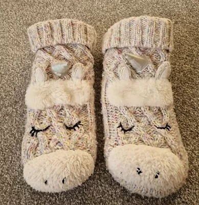 Buy Girls, Unicorn Slipper Socks, From Next, Size UK 12.5 - 3.5 • 3.49£