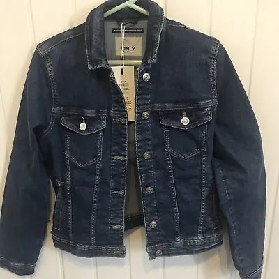 Buy ONLY Blue Denim Jacket Uk Size 14 Brand New  • 19.99£