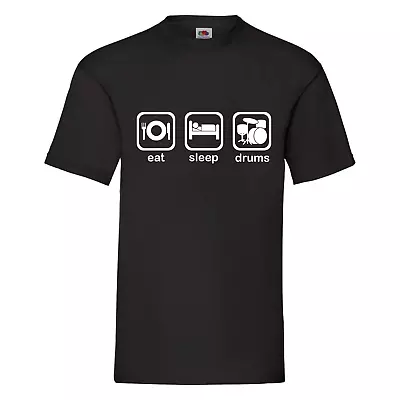 Buy Drummer T-Shirt, Eat, Sleep, Drums , Drummer, Music, Band, Rock, Drums Player • 13.99£