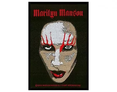 Buy MARILYN MANSON Face 2016 - WOVEN SEW ON PATCH Official Merchandise  • 3.99£