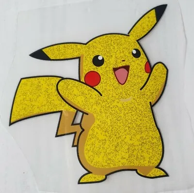 Buy Pokemon Pikachu Smooth Iron On Heat Transfer Patch For Clothes UKSeller Free P&P • 2.95£