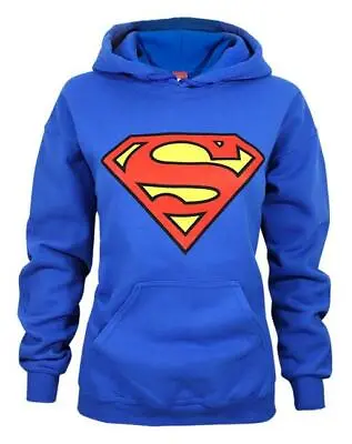 Buy Blue Superman Logo Hoodie - DC Comics Originals - Brand New. Hooded Top Size 2XL • 24.98£