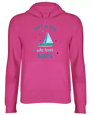Buy Boats Hoodie Mens Womens Just A Boy Who Loves Boats Top Gift • 17.99£