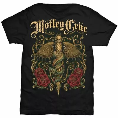 Buy Official Motley Crue T Shirt Dr Feelgood Dagger Black Classic Rock Metal Band • 16.28£