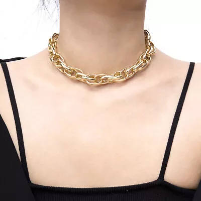 Buy Punk Exaggerated Heavy Metal Thick Chain Choker Necklace Women Goth Jewelry G FT • 3.35£